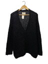 【中古】YOKE◆22SS/BUSHY COTTON CARDIGAN/1/コットン/BLK/YK22SS0355S//【メンズウェア】