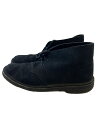 【中古】Clarks◆チャッカブーツ/27.5cm/BLK/スウェード/61151246【シューズ】