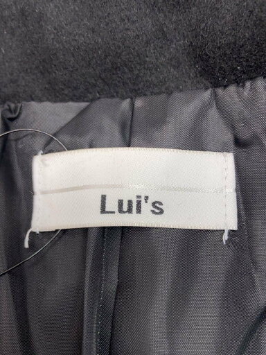 【中古】LUI’S◆コート/M/ポリエステル/BLK/無地【メンズウェア】
