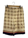 【中古】GUCCI◆Equestrian Print Silk Twill Shorts/672698 zankl【レディースウェア】