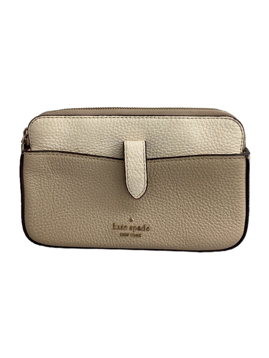 KATE SPADE - 【中古】kate spade new york◆ショルダーバッグ/レザー/BEG/WLR00601【バッグ】