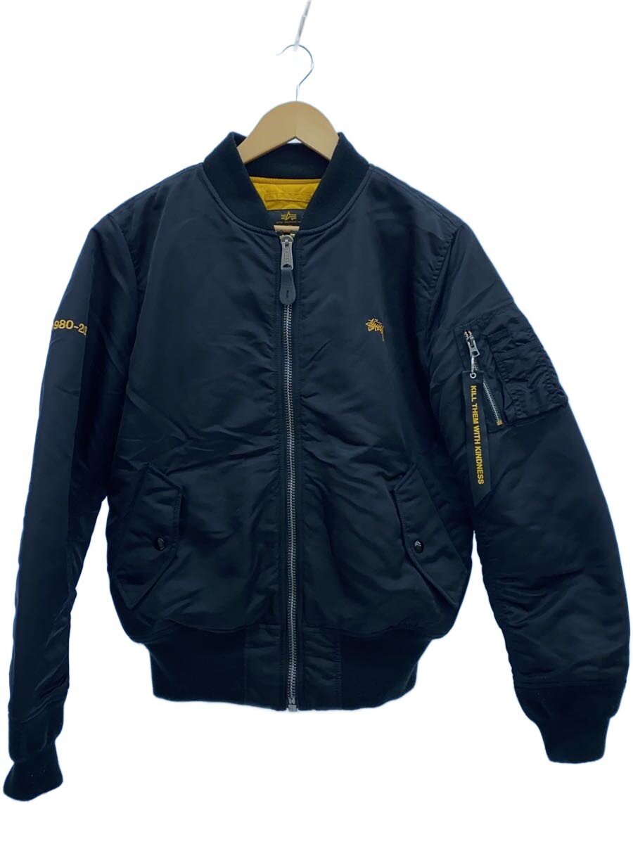 STUSSY alpha ブラック MA-1 フライトジャケット STUSSY（ステューシー