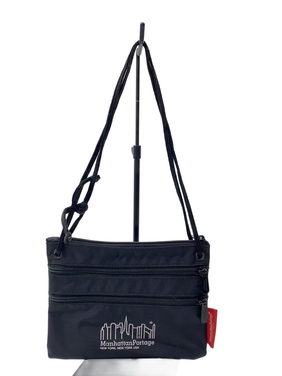 【中古】Manhattan Portage◆ショルダーバッグ/ナイロン/BLK/無地【バッグ】