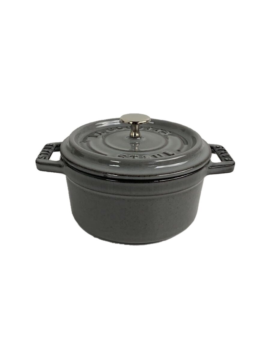 【中古】Staub◆ココットラウンド10cm/16cm未満/グレー/1101018【キッチン用品】