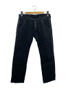 【中古】EMPORIO ARMANI◆ストレートパンツ/48/コットン/ブラック/無地/EJPN-2071-2141【メンズウェア】(4)