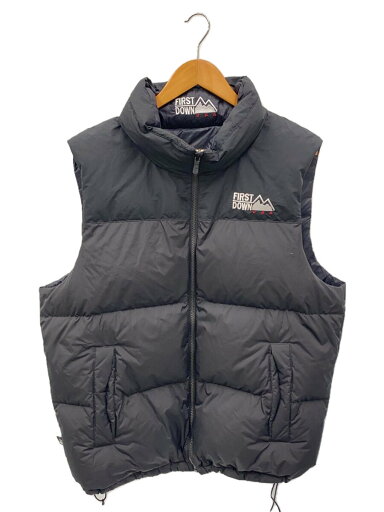 【中古】FIRST DOWN◆ダウンベスト/XL/ポリエステル/BLK/無地/F342501【メンズウェア】 【中古】FIRST DOWN◆ダウンベスト/XL/ポリエステル/BLK/無地/F342501【メンズウェア】