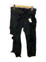 【中古】JUNYA WATANABE COMME des GARCONS◆再構築/カットアウトパンツ7/ボトム/S/ウール/BLK/無地/JR-P014//【レ...