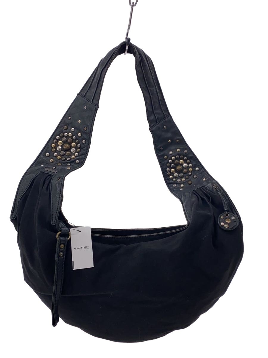 【中古】DIESEL◆ショルダーバッグ/コットン/BLK【バッグ】