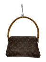 【中古】LOUIS VUITTON◆ミニ・ルーピング_モノグラム・キャンバス_BRW/PVC/BRW【バッグ】