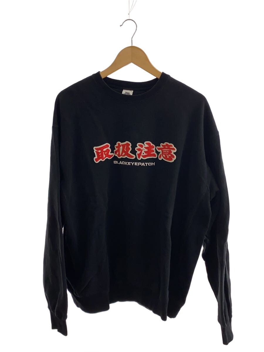 【中古】THE BLACK EYE PATCH◆取扱注意/スウェット/XL/コットン/BLK/無地/ロゴ【メンズウェア】