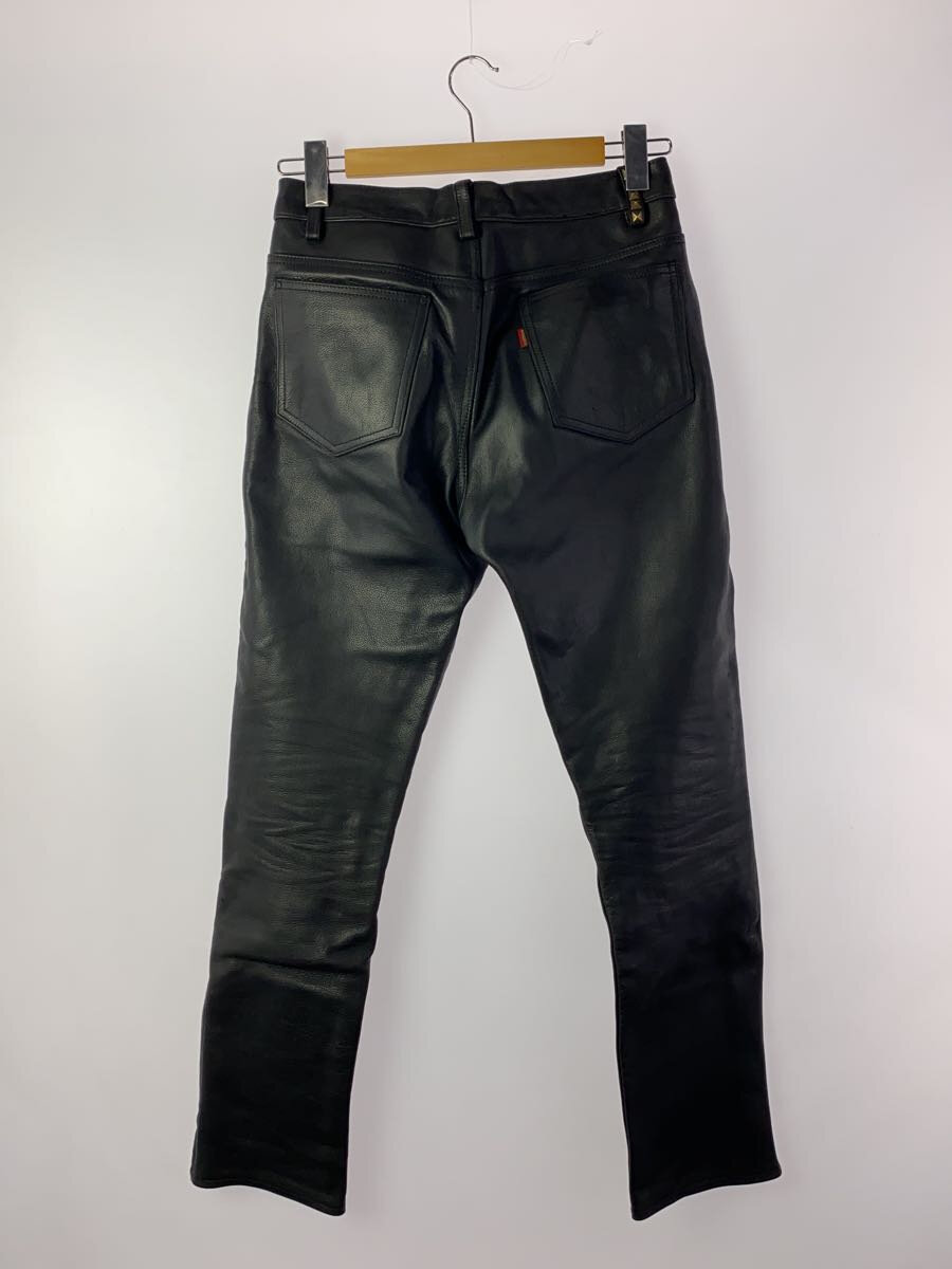 【中古】Indian Motorcycle◆ボトム/32/レザー/BLK/無地【メンズウェア】