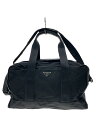 【中古】PRADA◆ボストンバッグ/ナイロン/BLK【バッグ】