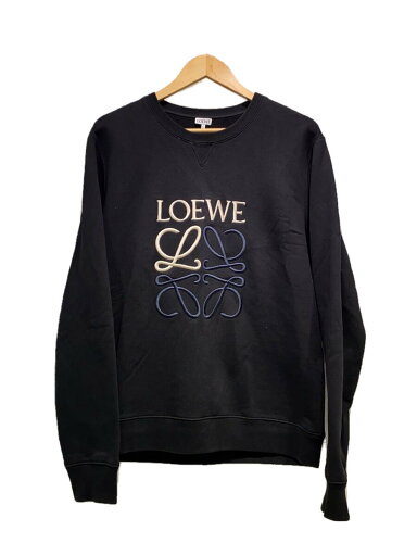 【中古】LOEWE◆アナグラムスウェット/XL/コットン/BLK【レディースウェア】 【中古】LOEWE◆アナグラムスウェット/XL/コットン/BLK【レディースウェア】