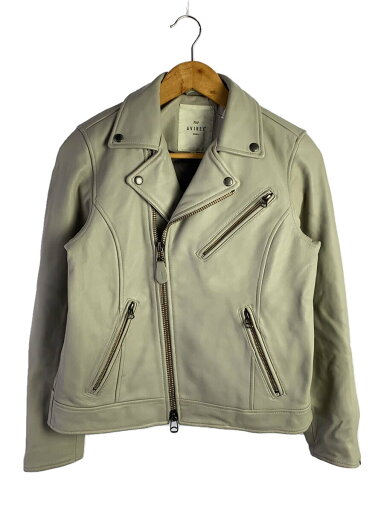 【中古】AVIREX◆DOUBLE RIDERS JACKET/S/羊革/GRY/783-4250603【レディースウェア】 【中古】AVIREX◆DOUBLE RIDERS JACKET/S/羊革/GRY/783-4250603【レディースウェア】