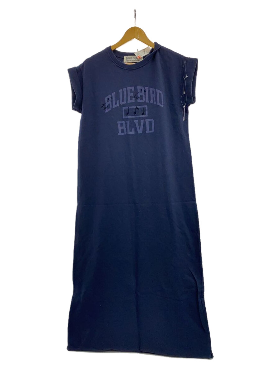 【中古】BLUEBIRD BOULEVARD◆半袖ワンピース/--/コットン/NVY【レディースウェア】