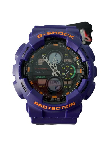 【中古】CASIO◆クォーツ腕時計/デジアナ/BLK/PUP/GA-140-6AER//【服飾雑貨他】 【中古】CASIO◆クォーツ腕時計/デジアナ/BLK/PUP/GA-140-6AER//【服飾雑貨他】