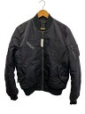 【中古】ALPHA INDUSTRIES◆フライトジャケット/XL/ナイロン/BLK/TA0111-001【メンズウェア】