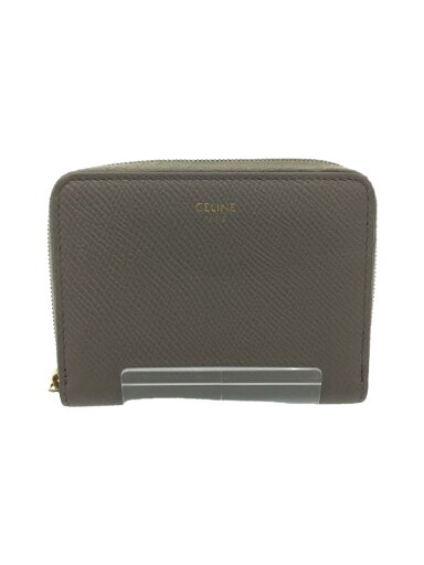 【中古】CELINE◆2つ折り財布/レザー/GRY/レディース//【服飾雑貨他】 【中古】CELINE◆2つ折り財布/レザー/GRY/レディース//【服飾雑貨他】