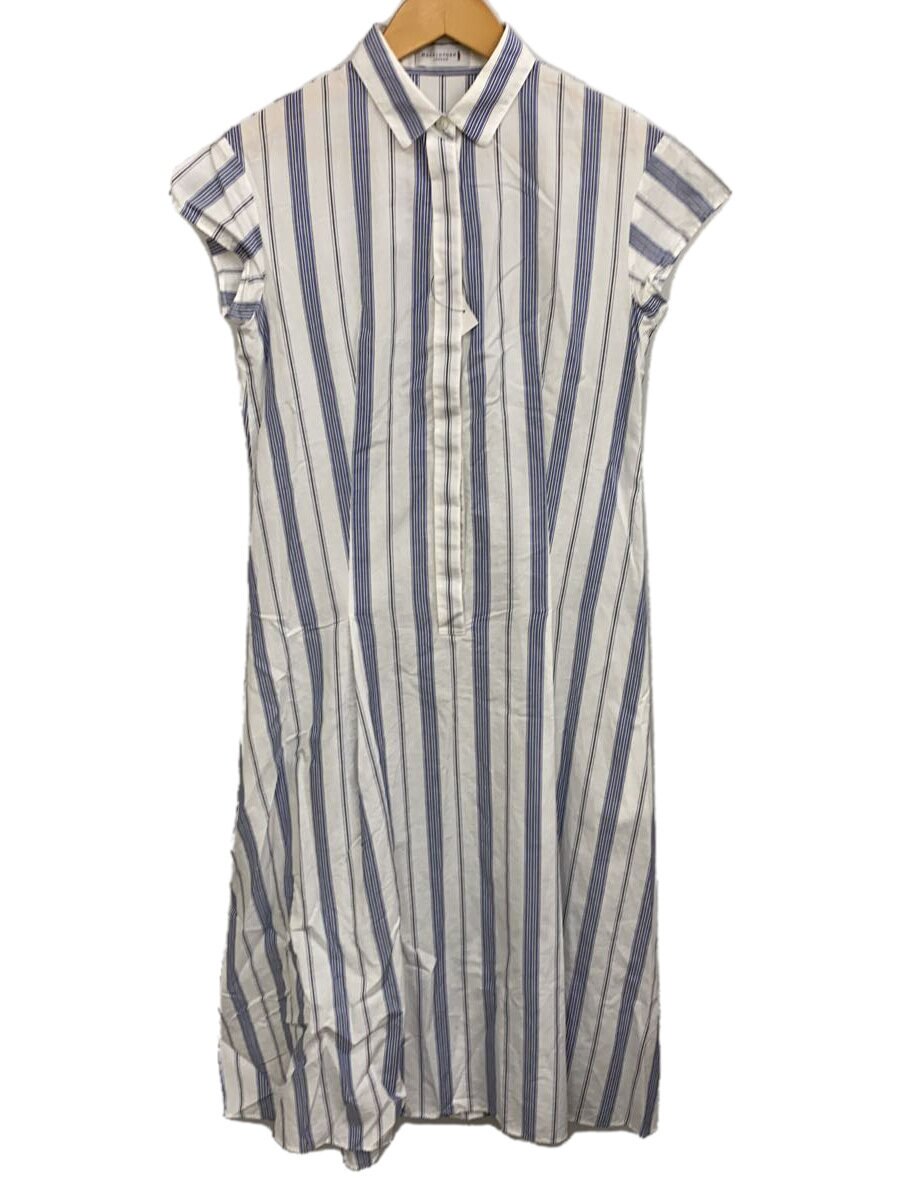 MACKINTOSH LONDON◆ノースリーブワンピース/40/コットン/ブルー/ストライプ/g5j10-367-02