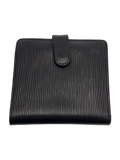 【中古】LOUIS VUITTON◆ポルト・ビエ・コンパクト_エピ_BLK/レザー/BLK/メンズ【服飾雑貨他】 【中古】LOUIS VUITTON◆ポルト・ビエ・コンパクト_エピ_BLK/レザー/BLK/メンズ【服飾雑貨他】