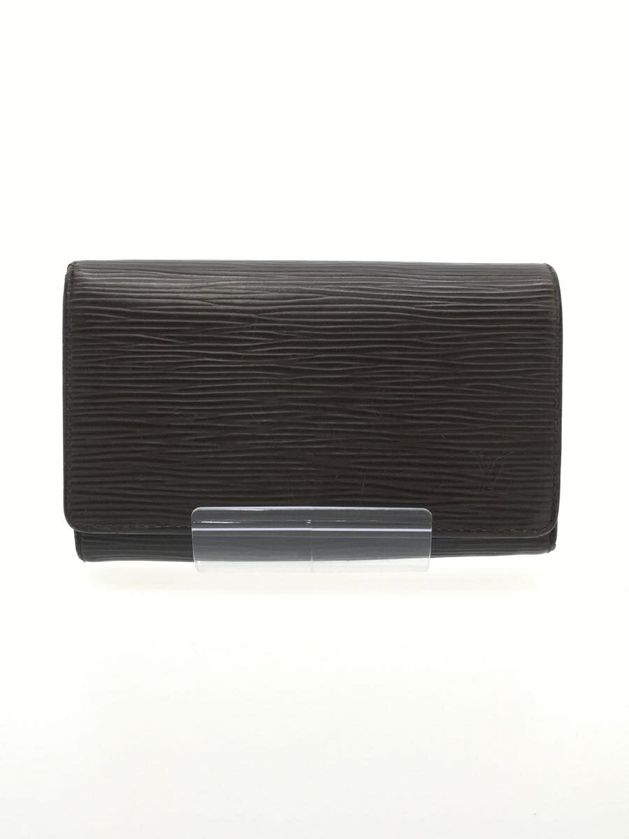 【中古】LOUIS VUITTON◆ポルト・モネ・ビエトレゾール_エピ_BRW/レザー/BRW【服飾雑貨他】