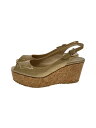 【中古】JIMMY CHOO◆サンダル/36/BEG/エナメル【シューズ】(4)