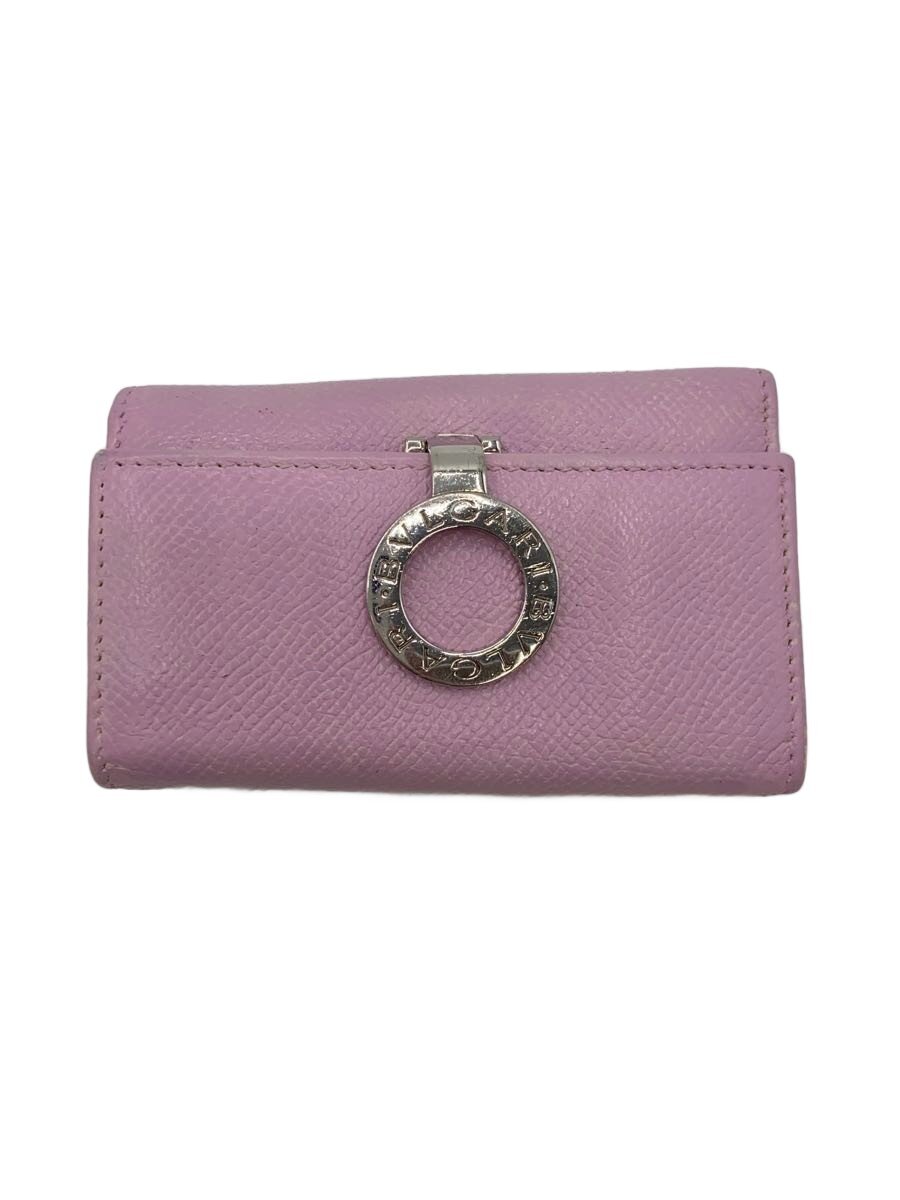 【中古】BVLGARI◆キーケース/レザー/PNK/レディース【服飾雑貨他】