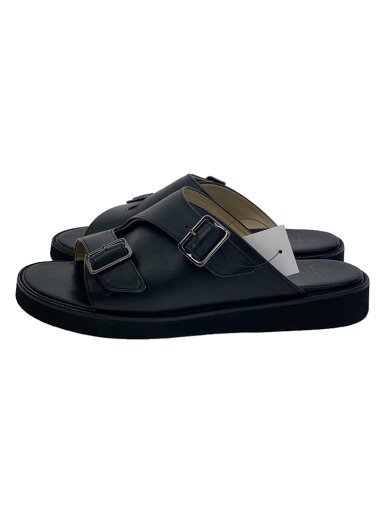 【中古】foot the coacher◆サンダル/US7.5/BLK/レザー//【シューズ】 【中古】foot the coacher◆サンダル/US7.5/BLK/レザー//【シューズ】