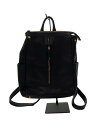 【中古】PAPILLONNER◆リュック/フェイクレザー/BLK/無地【バッグ】