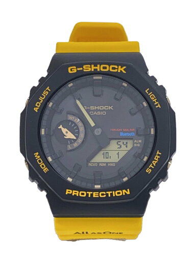 【中古】CASIO◆ソーラー腕時計_G-SHOCK/デジタル/ラバー/BLK/YLW/SS//【服飾雑貨他】 【中古】CASIO◆ソーラー腕時計_G-SHOCK/デジタル/ラバー/BLK/YLW/SS//【服飾雑貨他】