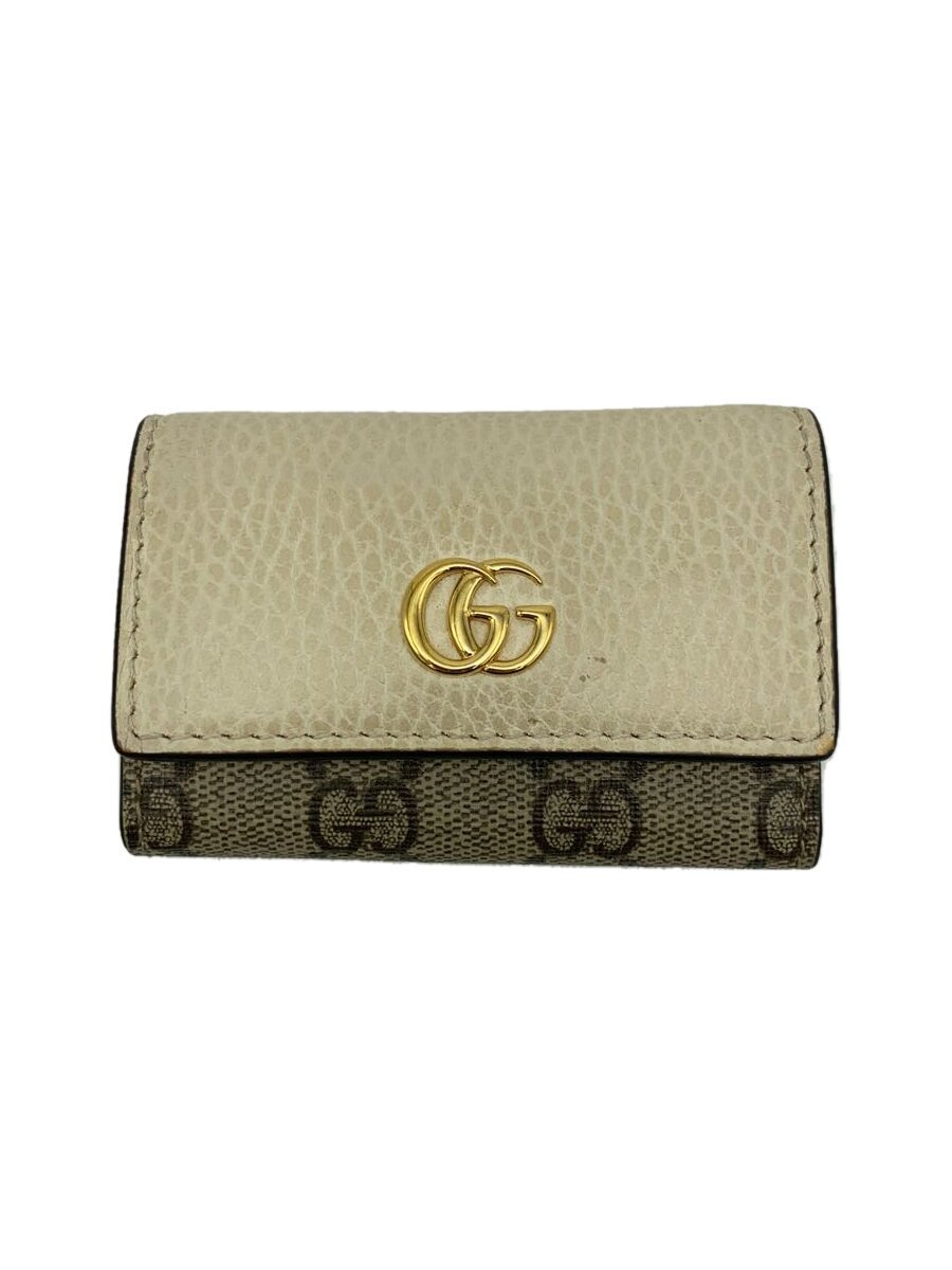 【中古】GUCCI◆キーケース/レザー/BEG/レディース/456118・0959【服飾雑貨他】