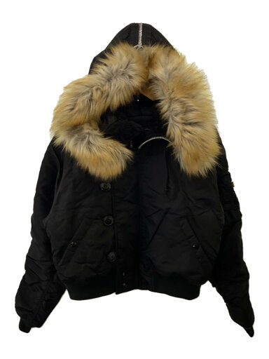 【中古】ALPHA INDUSTRIES◆ダウンジャケット/M/ナイロン/BLK/ta7213-001【レディースウェア】 【中古】ALPHA INDUSTRIES◆ダウンジャケット/M/ナイロン/BLK/ta7213-001【レディースウェア】