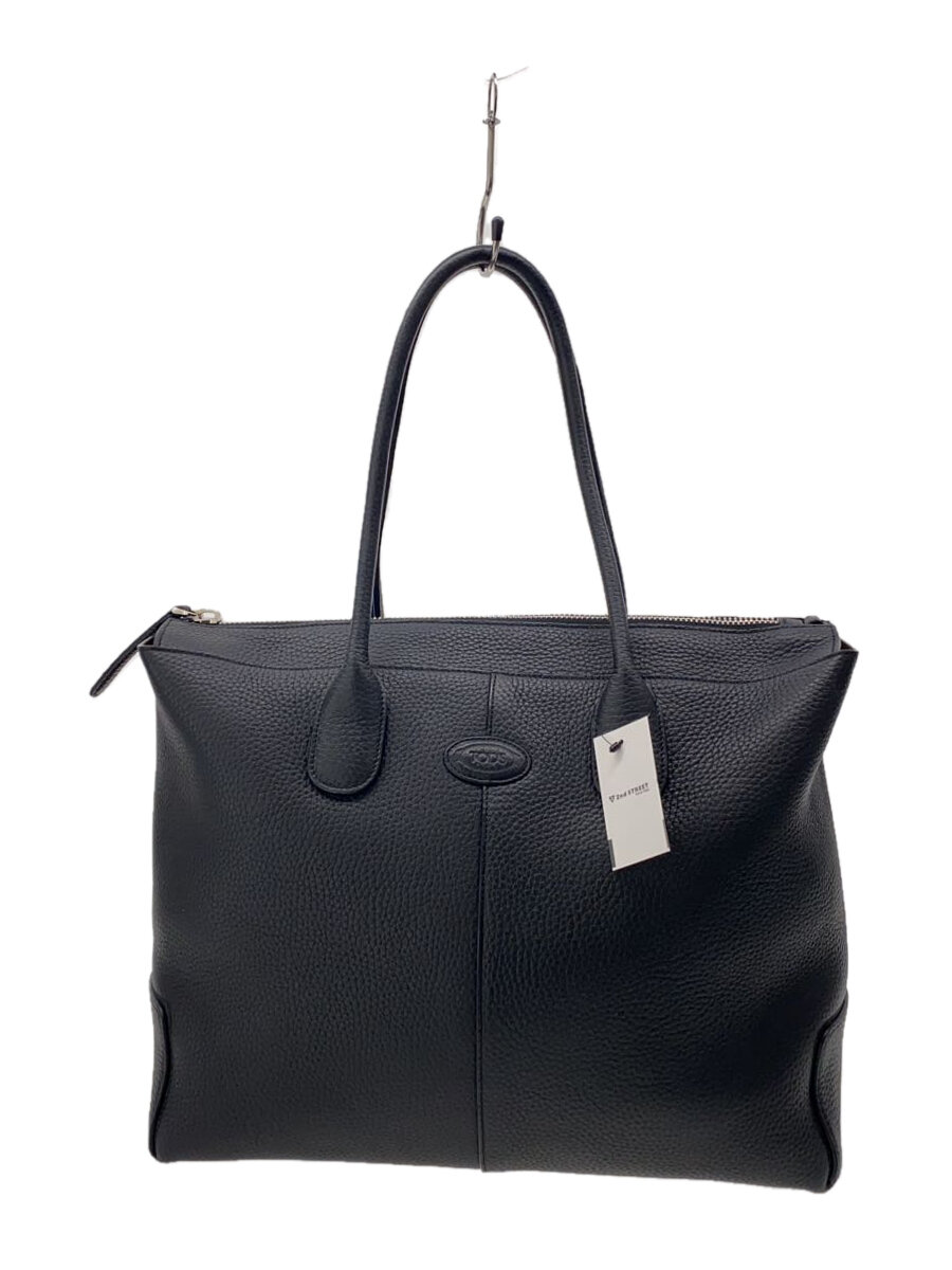 【中古】TOD’S◆Diバッグ ラージ/トートバッグ/レザー/BLK/ロゴ//【バッグ】のサムネイル