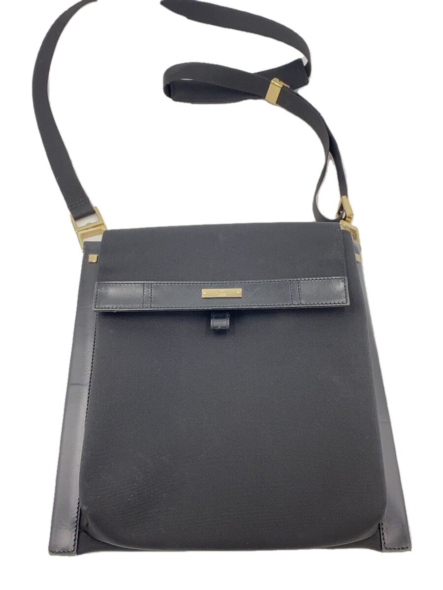 GUCCI - 【中古】GUCCI◆ショルダーバッグ/ナイロン/BLK/無地【バッグ】