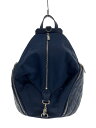 【中古】CHARLES&KEITH◆リュック/レザー/BLU【バッグ】