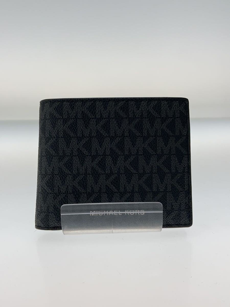 【中古】MICHAEL KORS◆2つ折り財布/--/BLK/総柄/メンズ/LI-2408【服飾雑貨他】