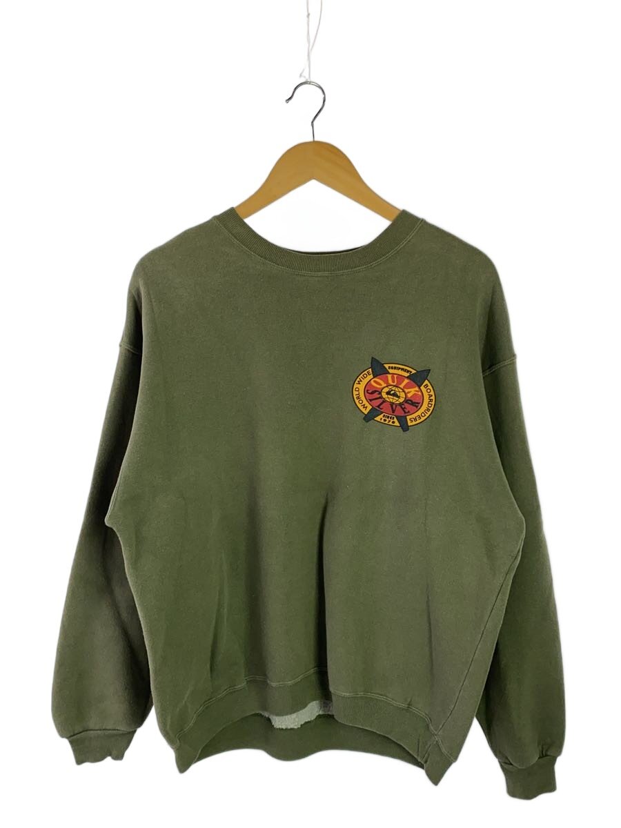 【中古】QUIKSILVER◆スウェット/--/コットン/KHK/プリント【メンズウェア】