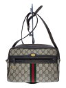 【中古】GUCCI◆ショルダーバッグ/PVC/BEG/総柄/72.001.4071/オールドグッチ/内部劣化【バッグ】