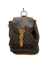 【中古】LOUIS VUITTON◆モンスリ_モノグラム・キャンバス_BRW/PVC/BRW/モノグラム【バッグ】