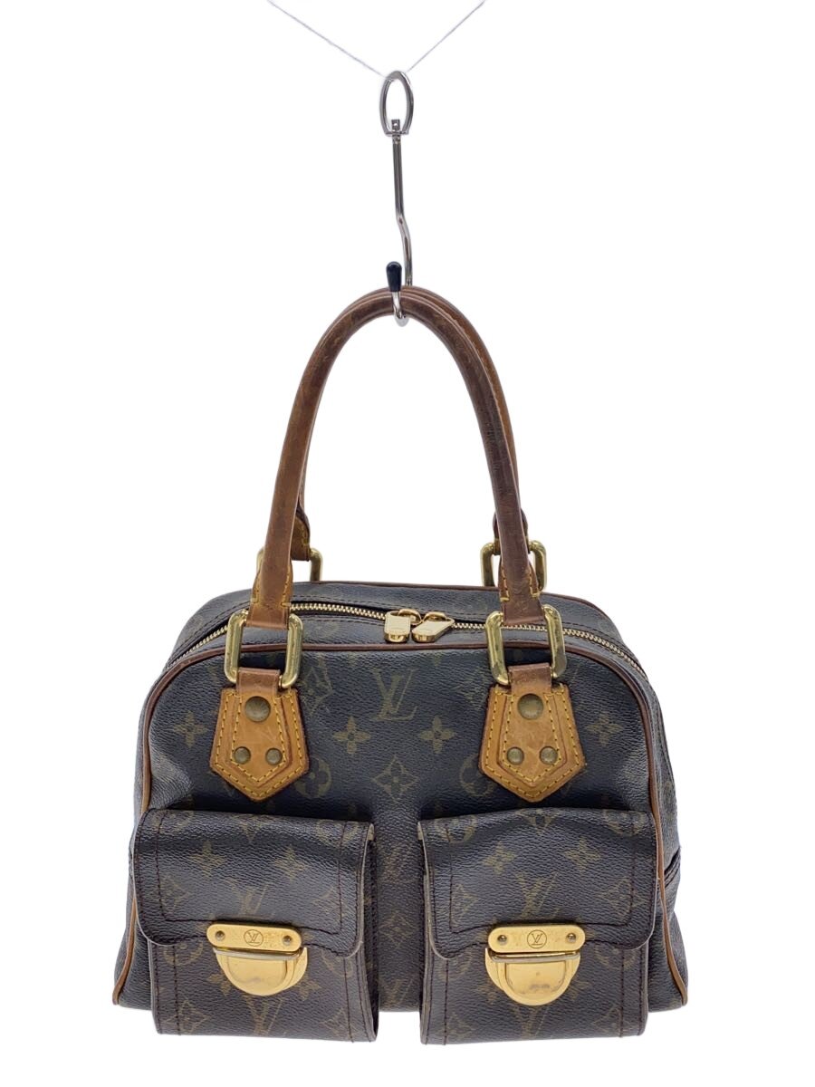 C, G, K - 【中古】LOUIS VUITTON◆マンハッタンPM_モノグラム・キャンバス/PVC/BRW/総柄【バッグ】