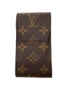 【中古】LOUIS VUITTON◆エテュイ・シガレット_モノグラム・キャンバス_BRW/--/BRW/レディース【服飾雑貨他】