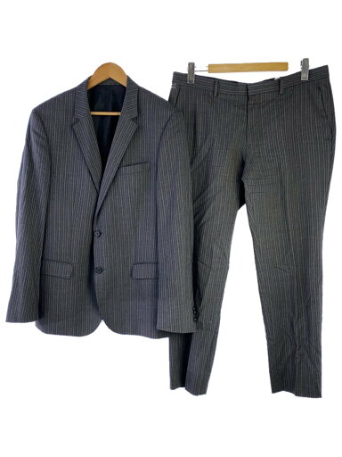 【中古】HUGO BOSS◆スーツ/--/ウール/GRY/ストライプ【メンズウェア】 【中古】HUGO BOSS◆スーツ/--/ウール/GRY/ストライプ【メンズウェア】