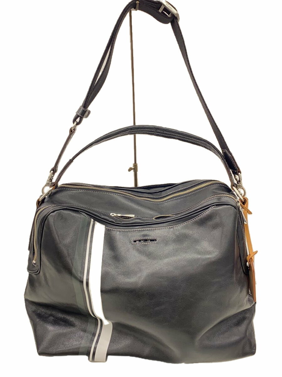 【中古】aniary◆ショルダーバッグ/レザー/BLK/2way【バッグ】