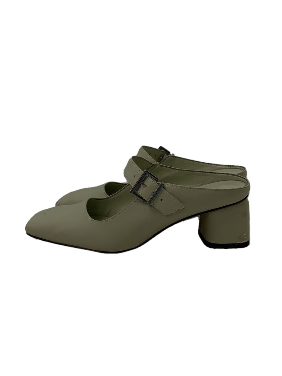 【中古】CHARLES&KEITH◆サンダル/36/GRN/レザー【シューズ】