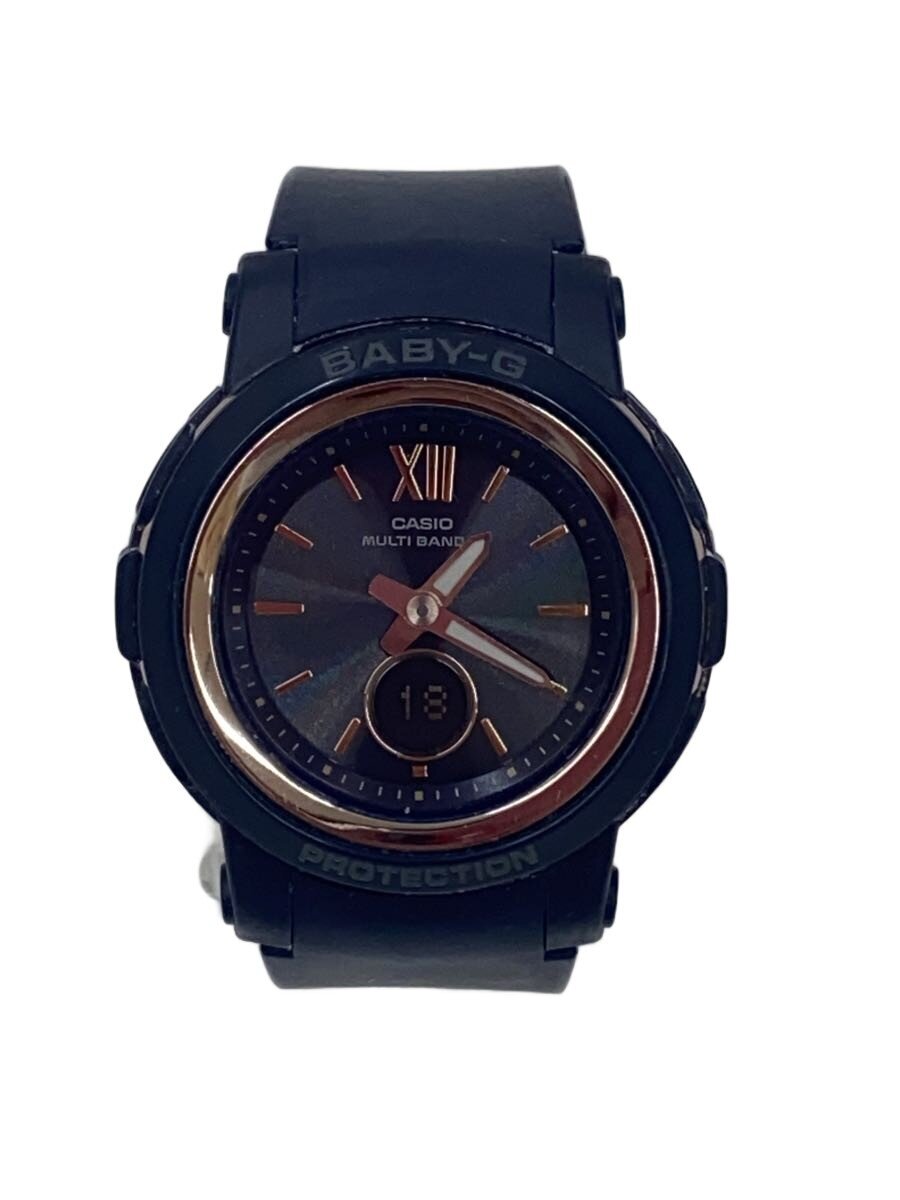 LANCASTER - 【中古】CASIO◆ソーラー腕時計/アナログ/--/NVY/NVY/BGA-2900【服飾雑貨他】