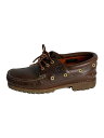 【中古】Timberland◆デッキシューズ/UK8/BRW/レザー/30003【シューズ】