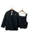 【中古】PEACEMINUSONE◆ジャケット/XL/ポリエステル/BLK/無地/DR0100-010【メンズウェア】