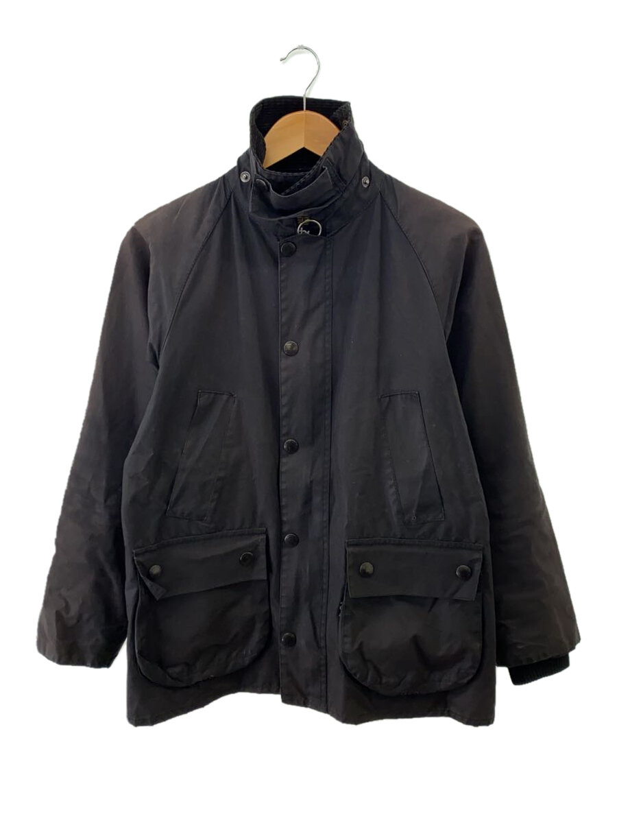 【中古】Barbour◆ジャケット/36/コットン/BLK/無地/1302107【メンズウェア】