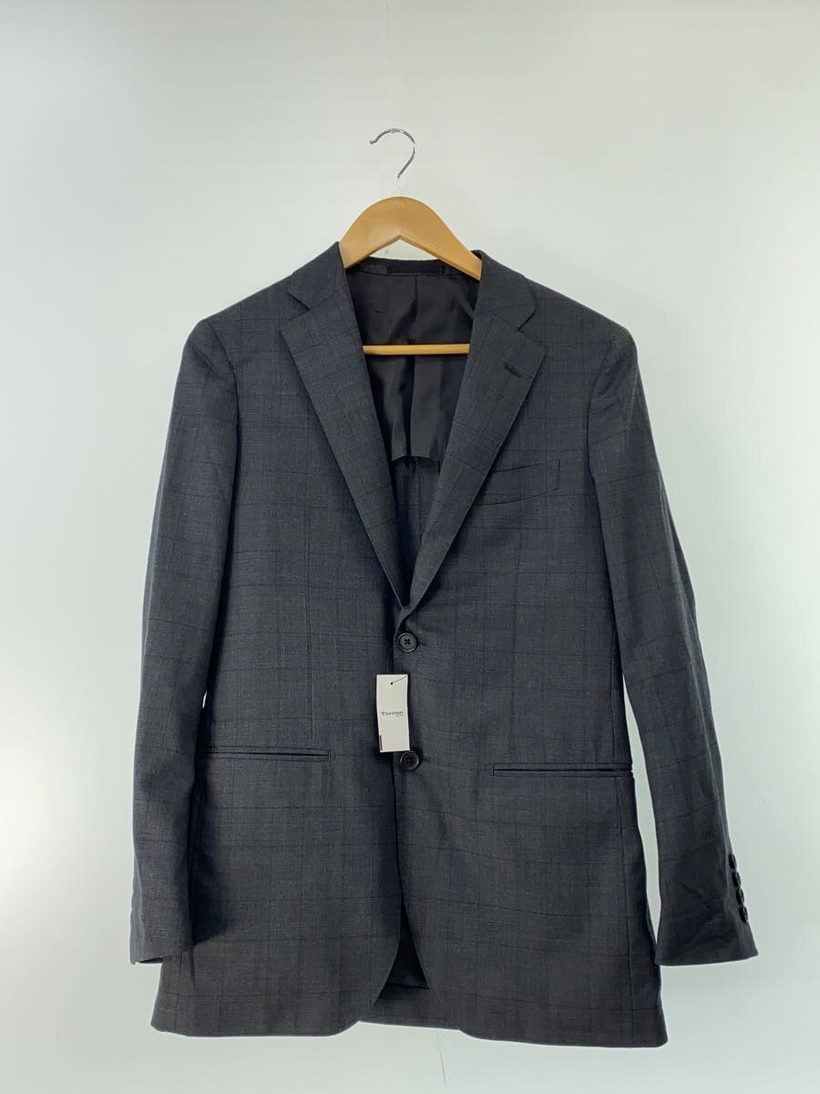 【中古】TOMORROWLAND◆スーツ/44/ウール/GRY/チェック【メンズウェア】