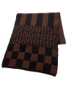 【中古】FENDI◆マフラー/ウール/BRW/メンズ【服飾雑貨他】